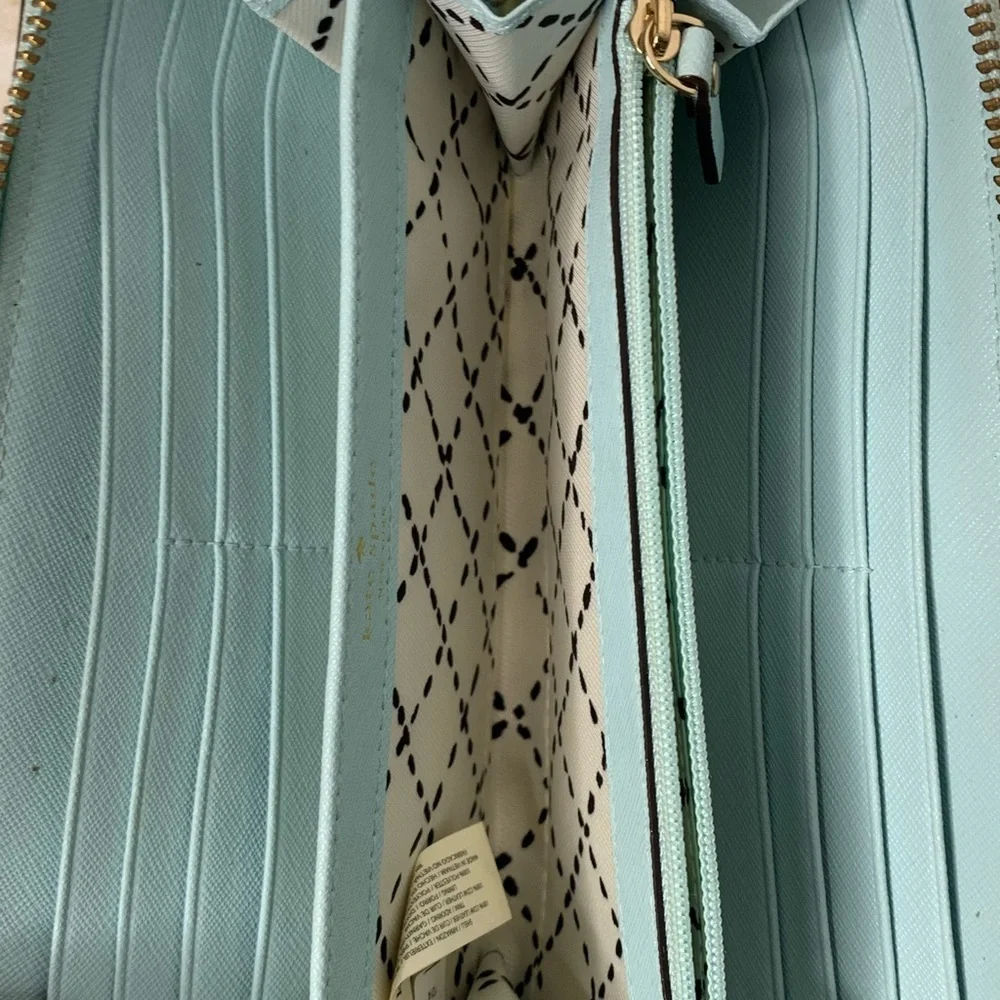 Kate Spade wallet NWOT slim bifold “Cameron” large in seaside blue - Picture 5 of 5